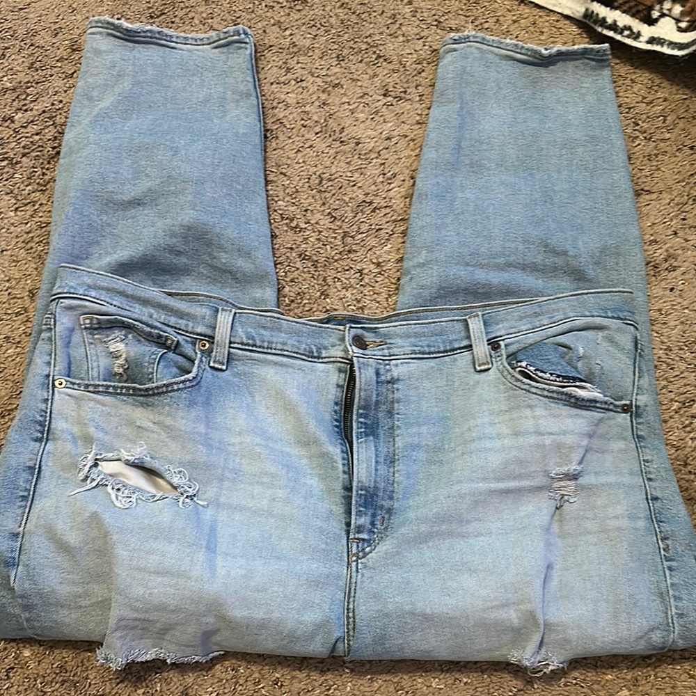 Levi’s High Waisted Distressed Mom Jeans